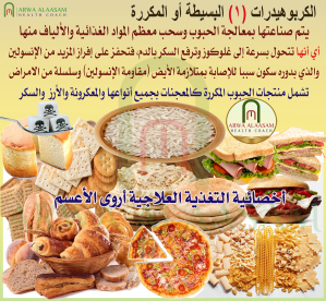 النشويات الكاربوهيدرات المكررة أو البسيطة 🍞🥯