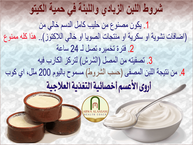 شروط اللبن الزبادي