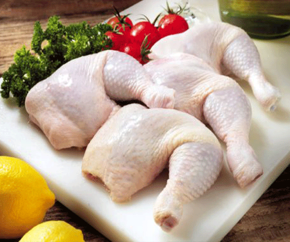 دهون الطيور ومنها الدجاج (جلد، أفخاذ غنية بالدهن)